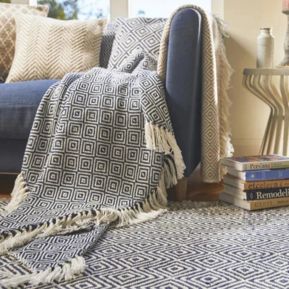 Diamond Design Woven Cushion | Eco-Luxury | The Rugs