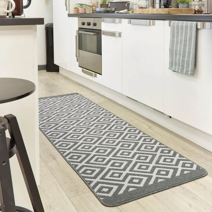 The Rugs Durable Washable Mat: Diamond Design | Eco-Friendly