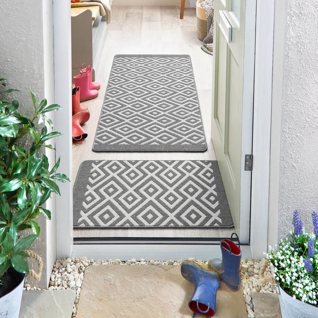 The Rugs Durable Washable Mat: Diamond Design | Eco-Friendly
