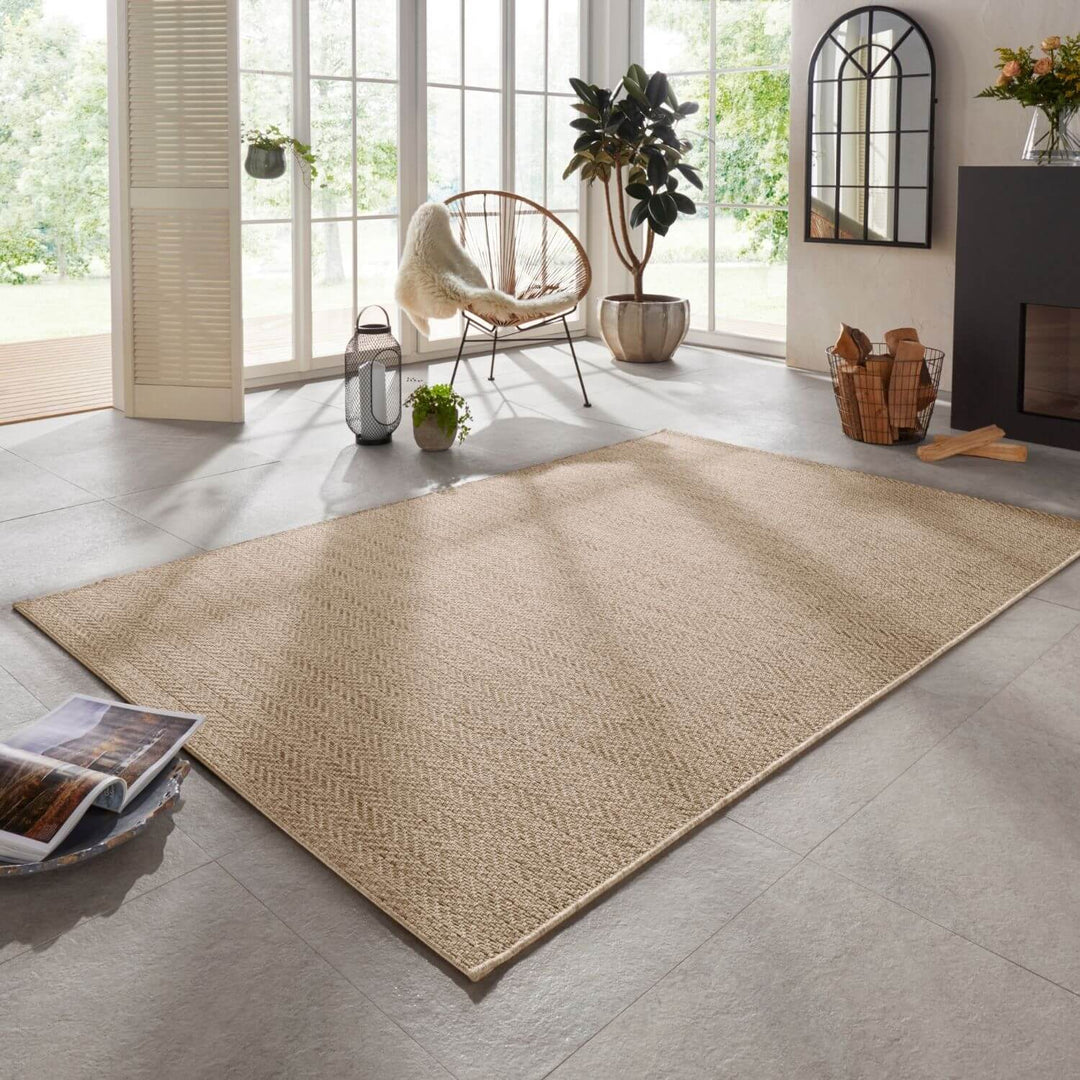 Indoor - Outdoor Dreux Natural Cream | Handmade-Look
