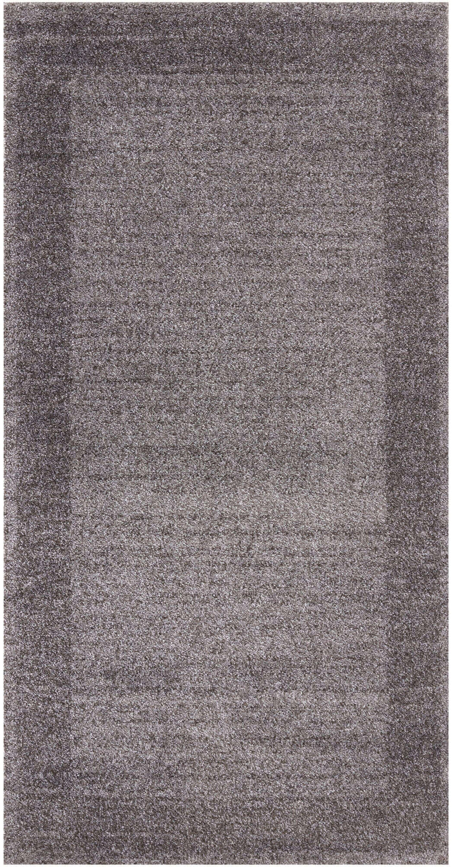 THE RUGS Soft Area Rug – Modern Luxury Fluffy Bordered Rug in Grey