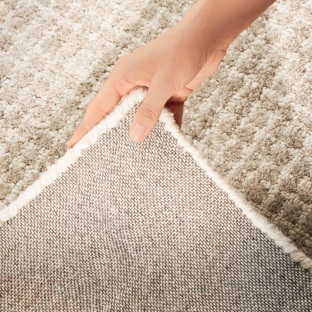 Eloise Woollen Cream Grey Rug, abstract design, natural, soft, durable material, eco-friendly, easy care rug.