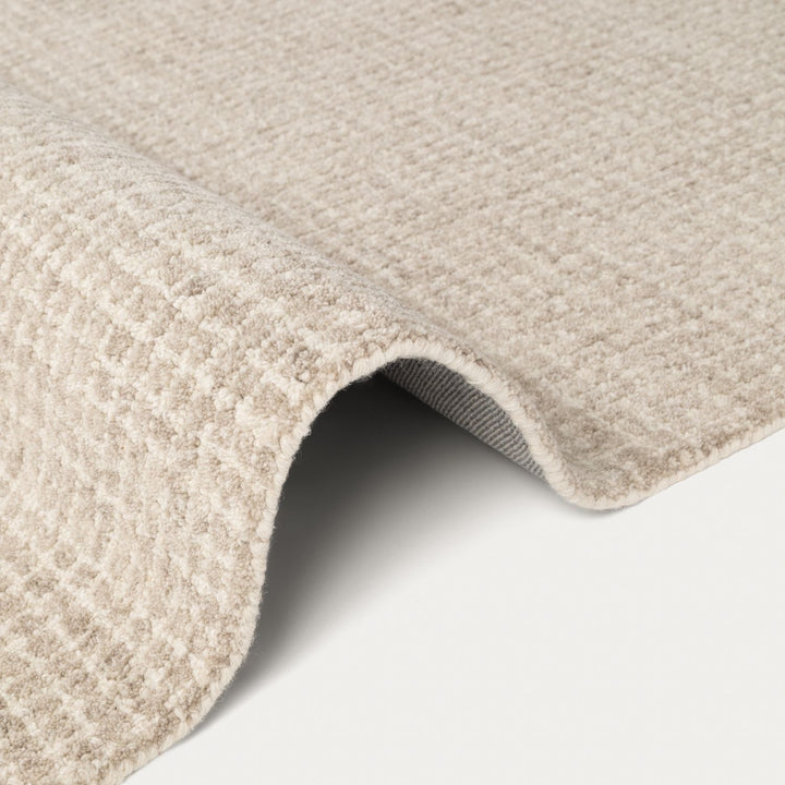 Eloise Woollen Cream Grey Rug, abstract design, natural, soft, durable material, eco-friendly, easy care rug.