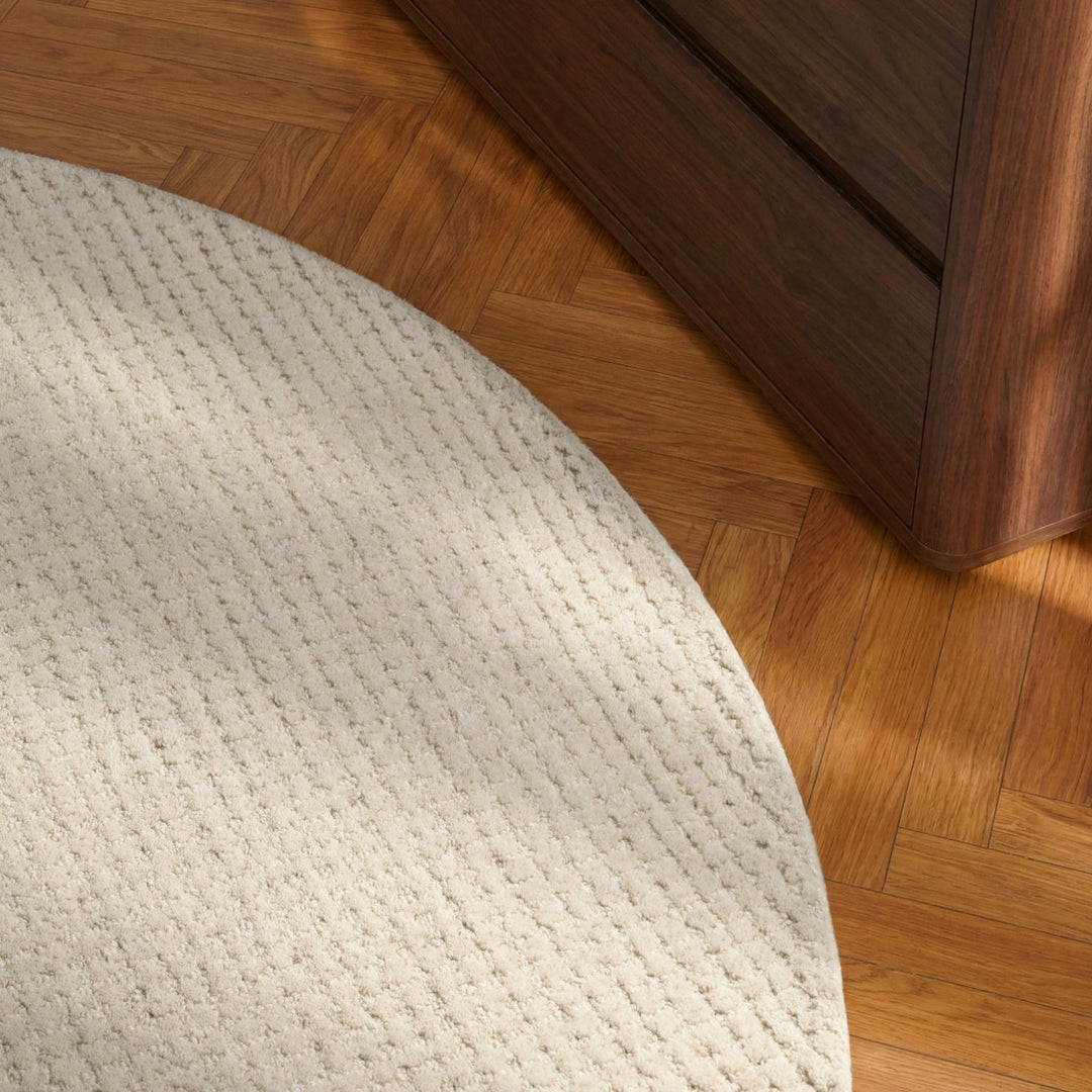 Eloise Woollen Cream Rug, Warm and Cosy rug, soft pile, long-lasting, eco-friendly | THE RUGS