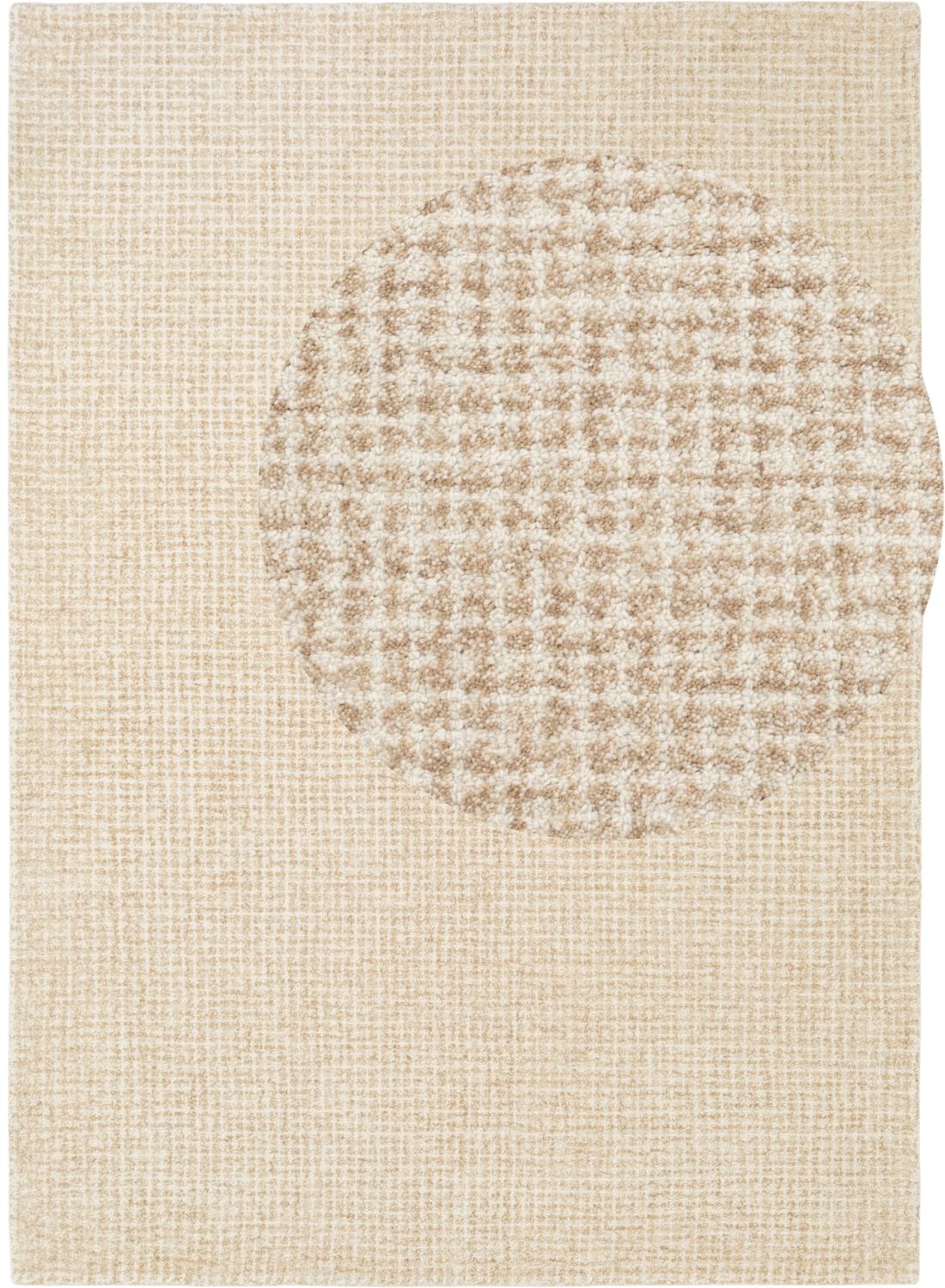 Hanse Home Eloise Wool rug, Cream brown colours, scandy style rug, abstract design, durable and soft rug, vacuum friendly | THE RUGS