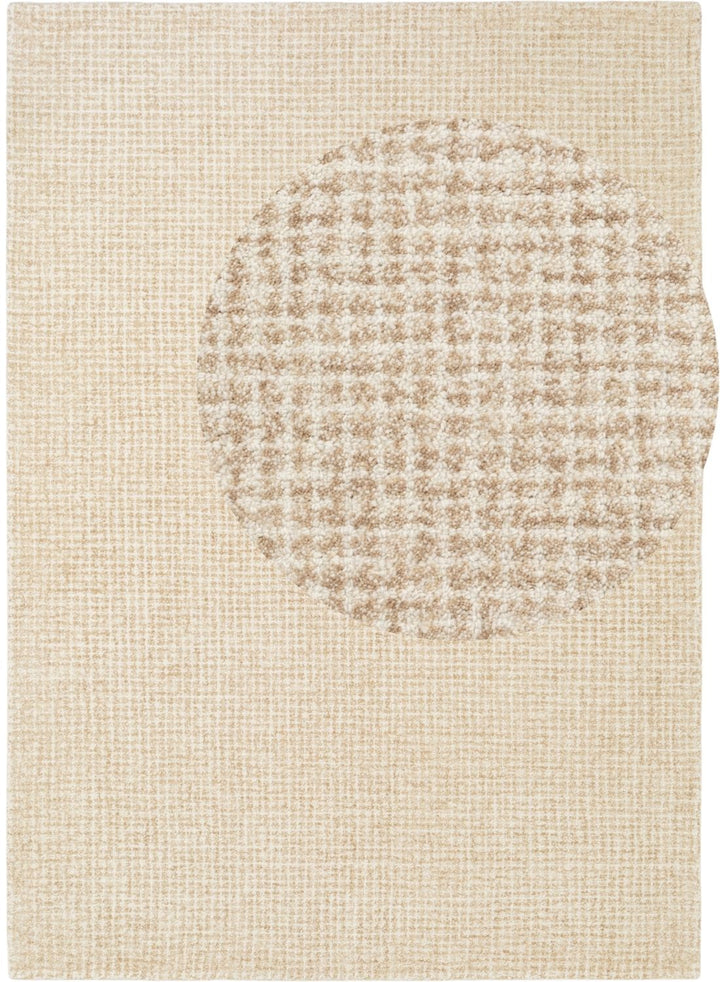 Hanse Home Eloise Wool rug, Cream brown colours, scandy style rug, abstract design, durable and soft rug, vacuum friendly | THE RUGS