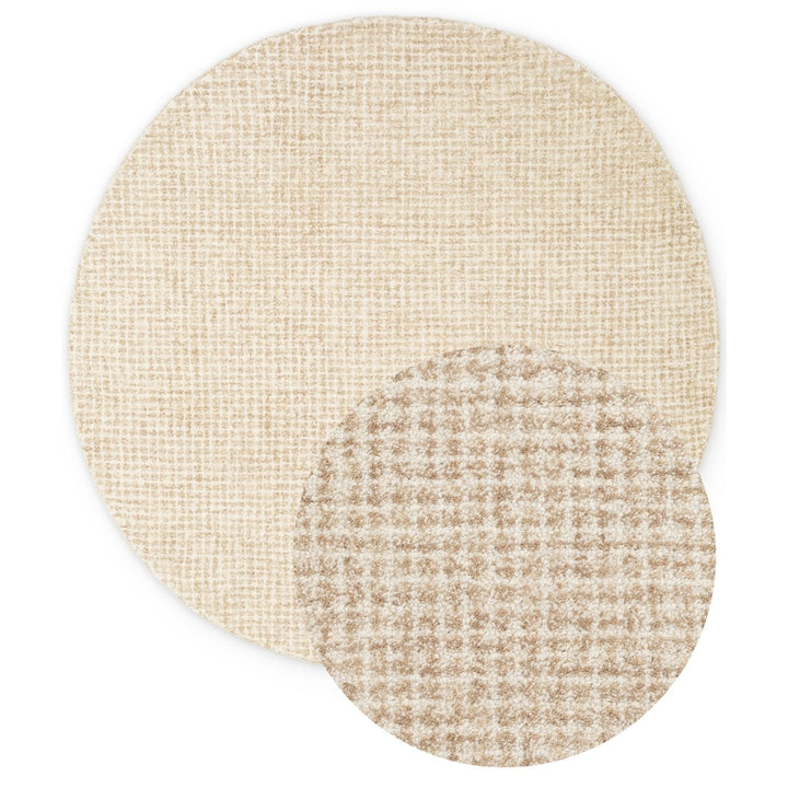 Hanse Home Eloise Wool rug, Cream brown colours, scandy style rug, abstract design, durable and soft rug, vacuum friendly | THE RUGS