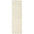 Rectangular white rug with scalloped edge on a white background