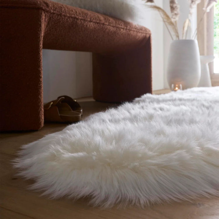 Genuine Natural Cream Sheepskin Faux Fur Rug – The Rugs