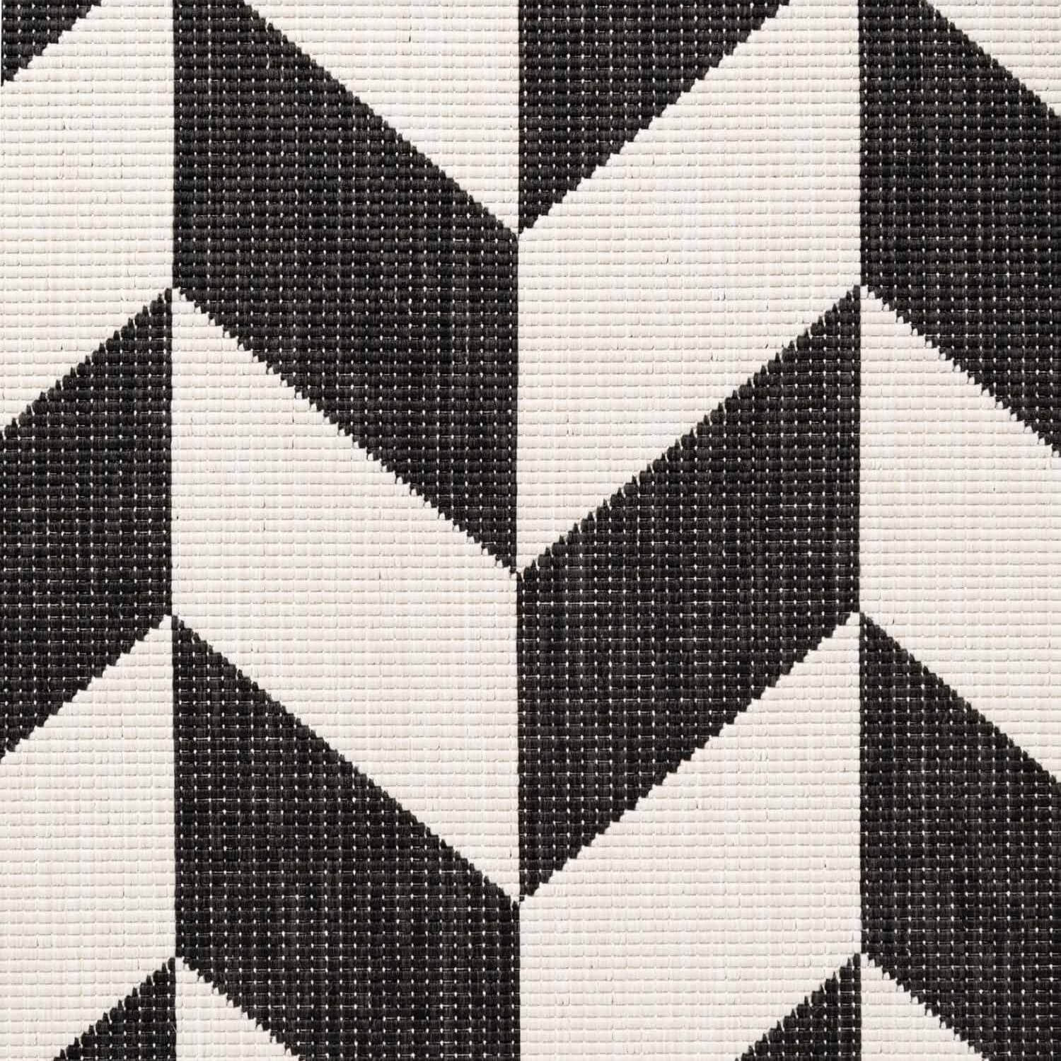 Close-up of a black and white geometric pattern