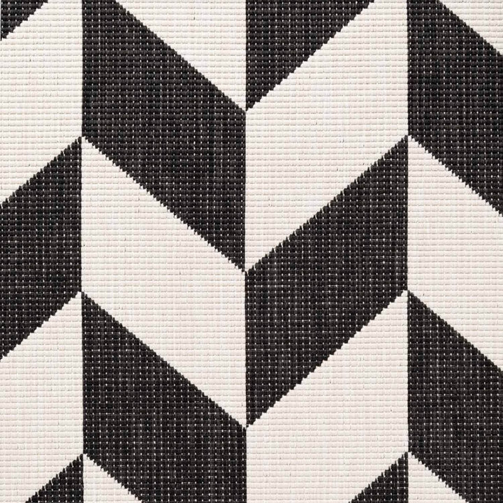 Close-up of a black and white geometric pattern