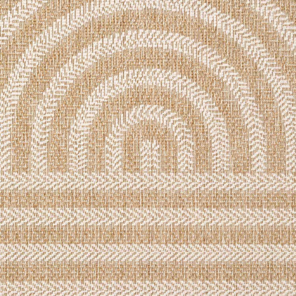 Textured fabric pattern with beige and white zigzag design