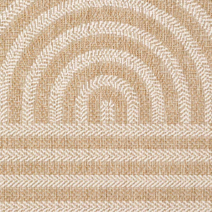 Textured fabric pattern with beige and white zigzag design