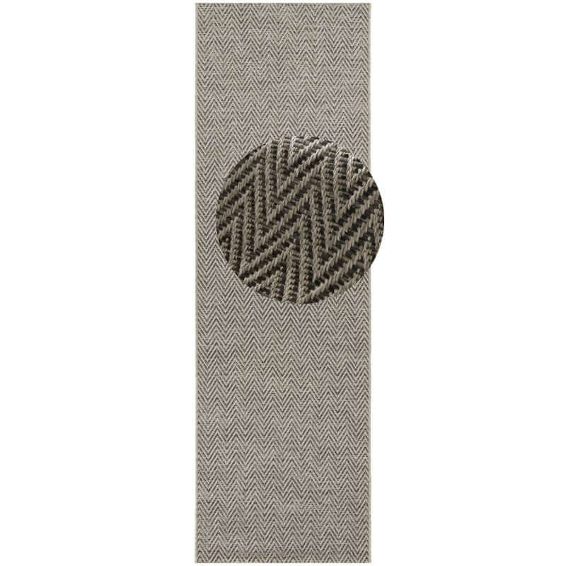 Flatwoven Indoor-Outdoor Runner Nature Chevron Design