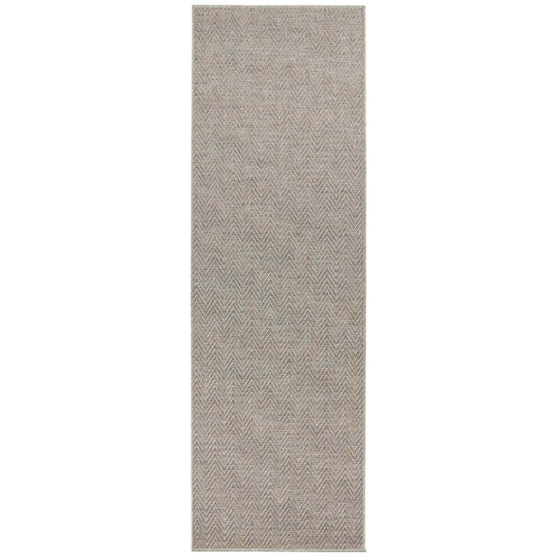 Flatwoven Indoor-Outdoor Runner Nature Chevron Design