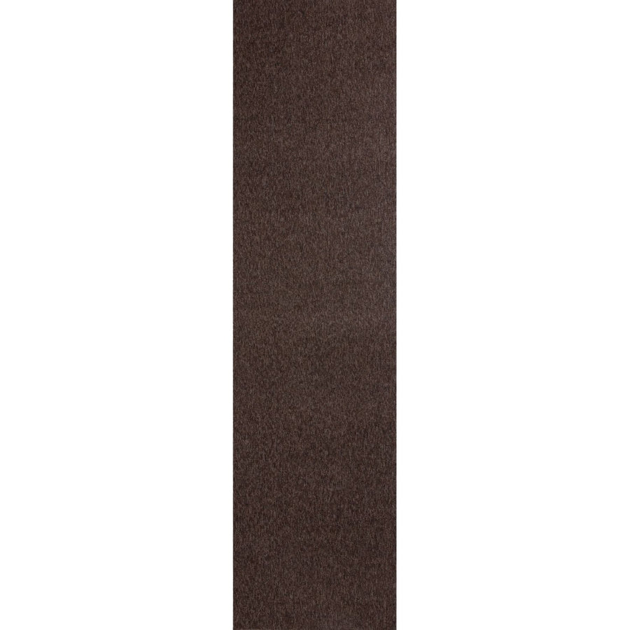 Brown Low Pile Area Rug Plain Design