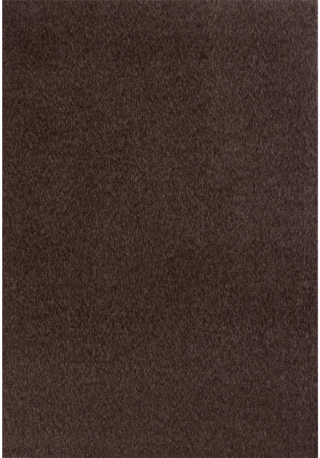 Brown Low Pile Area Rug Plain Design