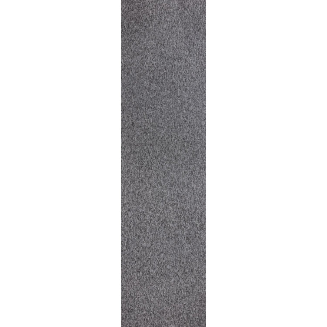  Grey Low Pile Area Rug Plain Design