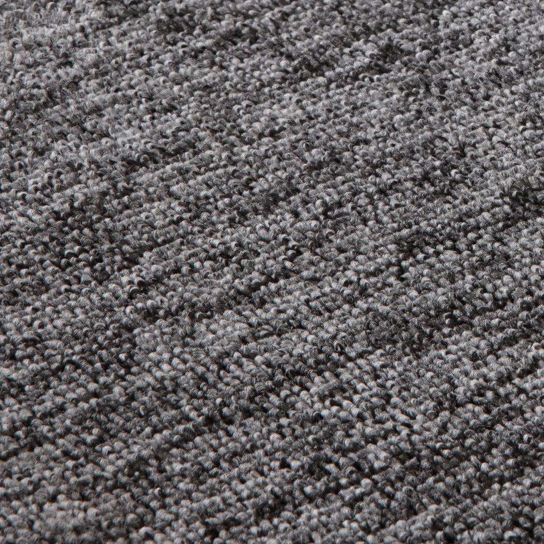  Grey Low Pile Area Rug Plain Design