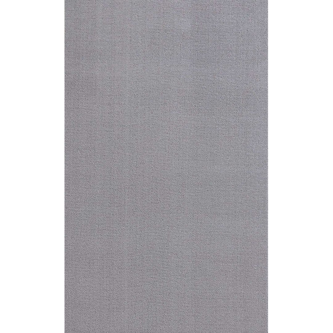 Silver Low Pile Area Rug Plain Design easy to clean