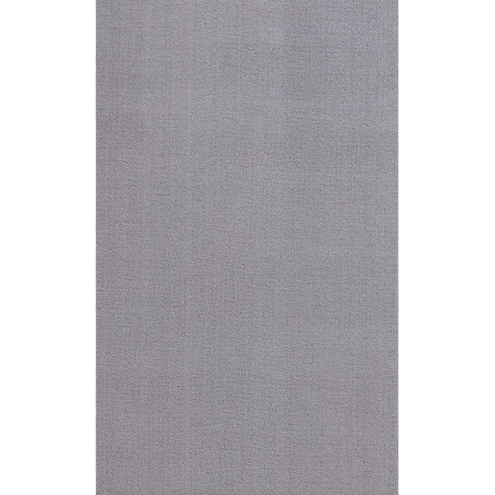 Silver Low Pile Area Rug Plain Design easy to clean