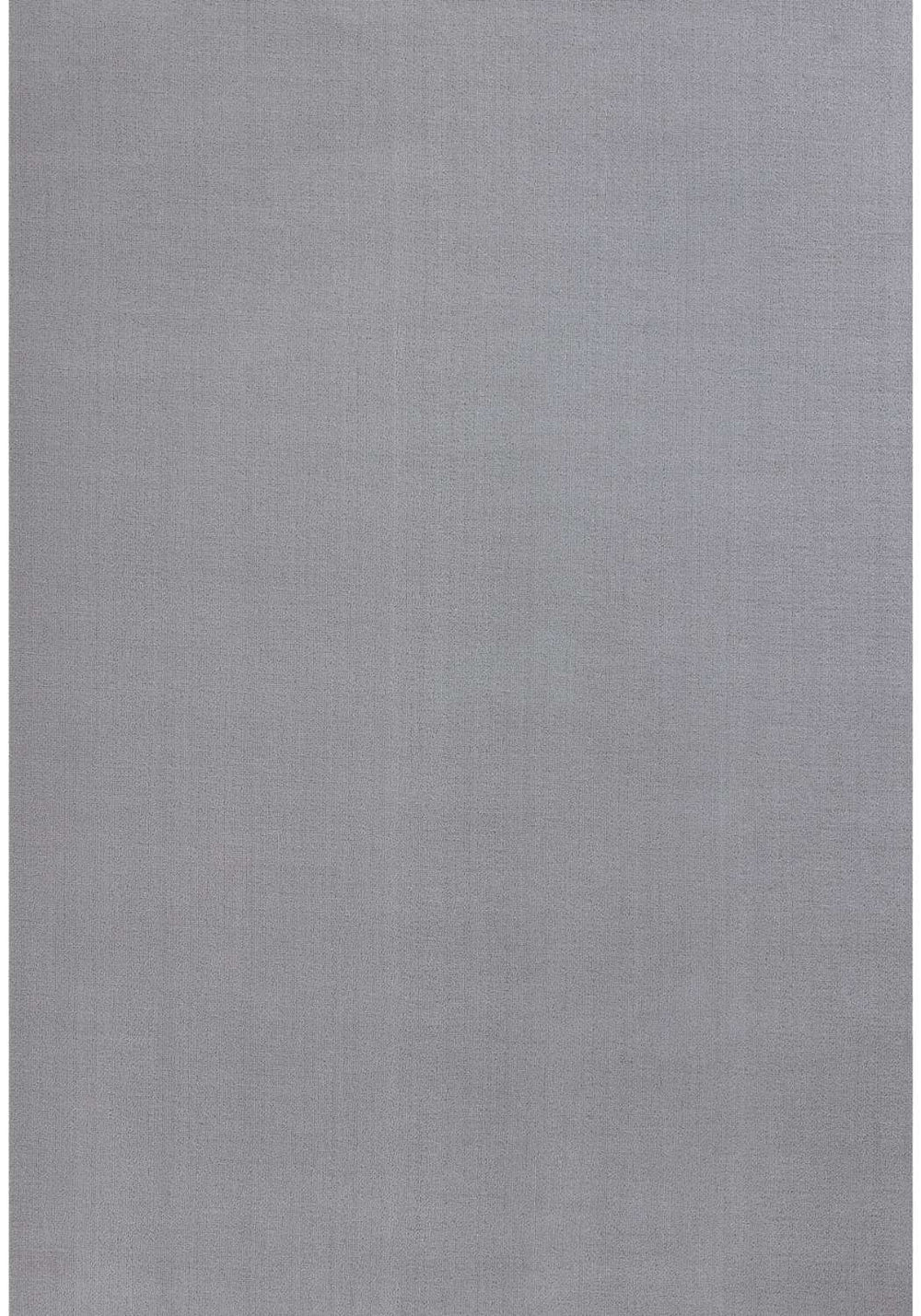 Silver Low Pile Area Rug Plain Design easy to clean