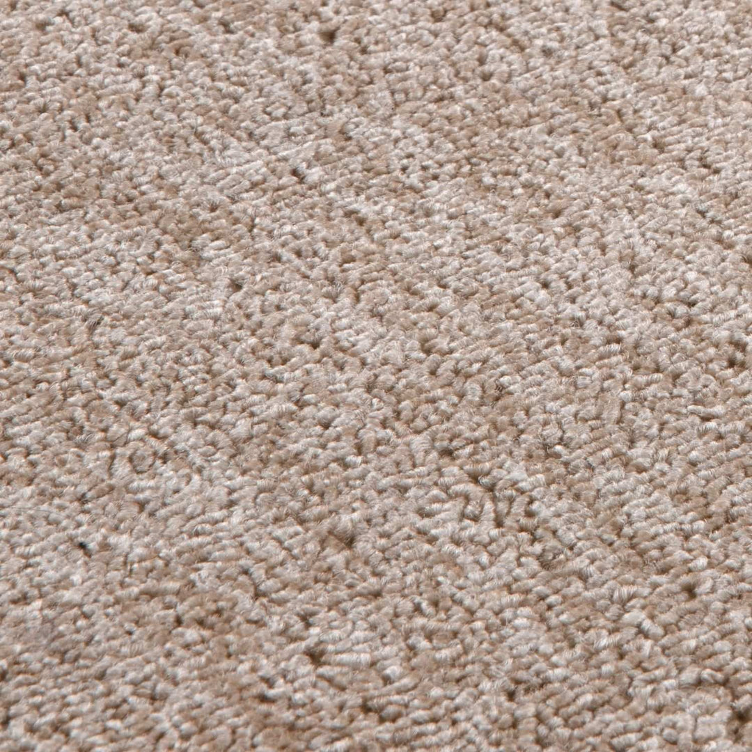 Beige Low Pile Area Rug Plain Design non-shedding