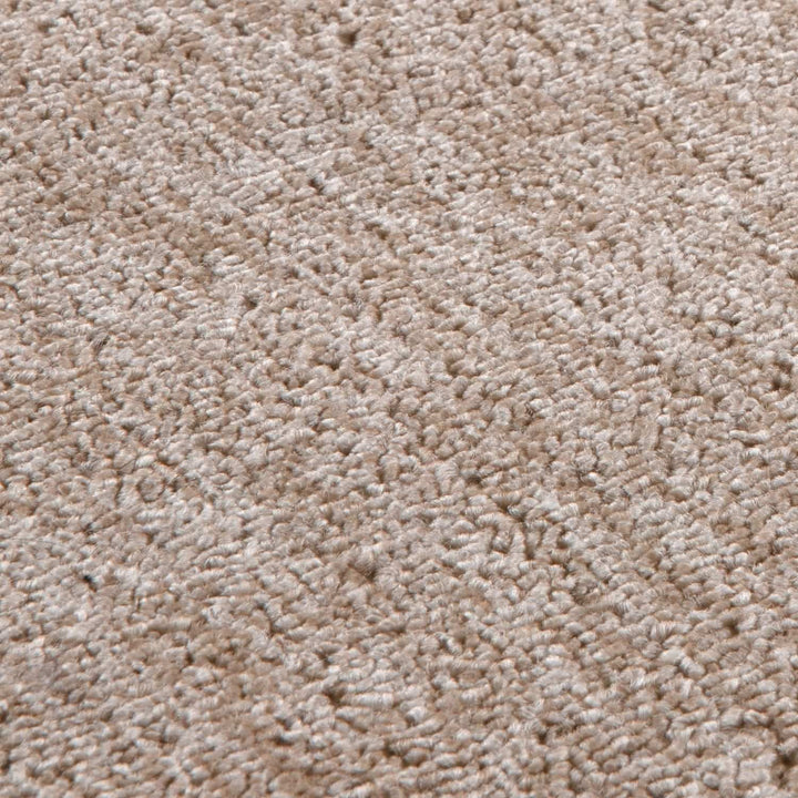 Beige Low Pile Area Rug Plain Design non-shedding