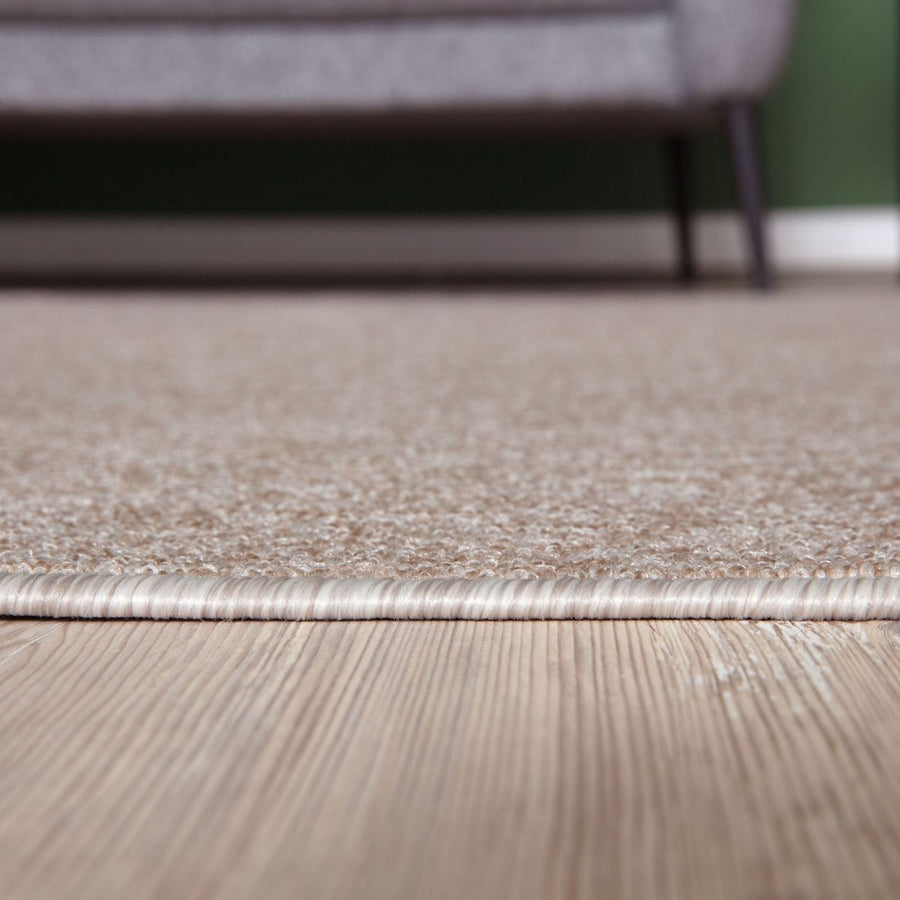The Rugs Low Pile Area Rug Solid Beige