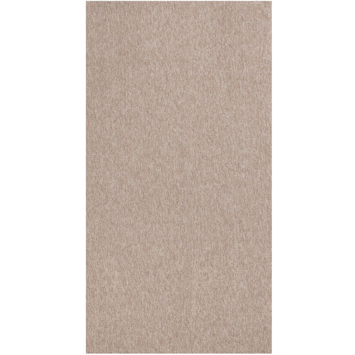 Beige Low Pile Area Rug Plain Design non-shedding