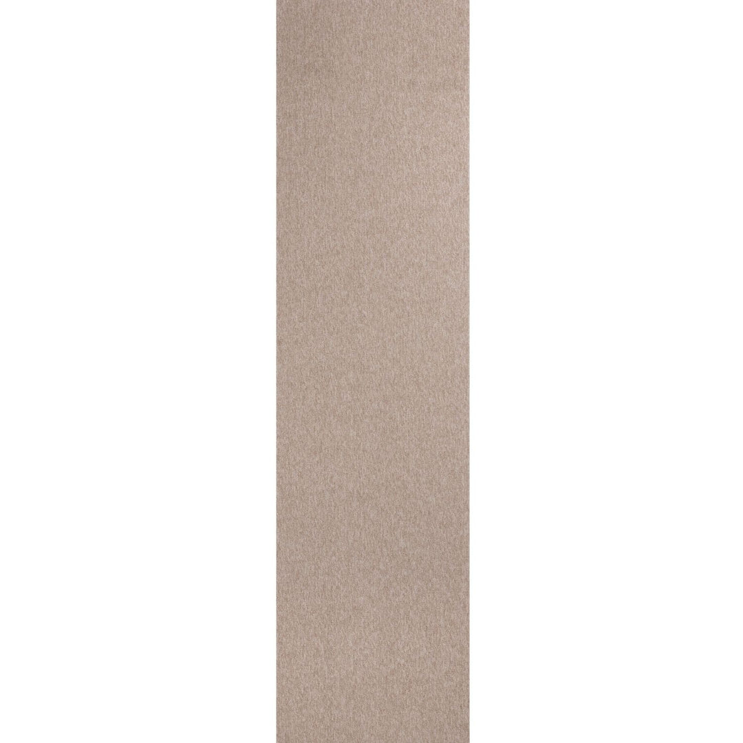 Beige Low Pile Area Rug Plain Design non-shedding
