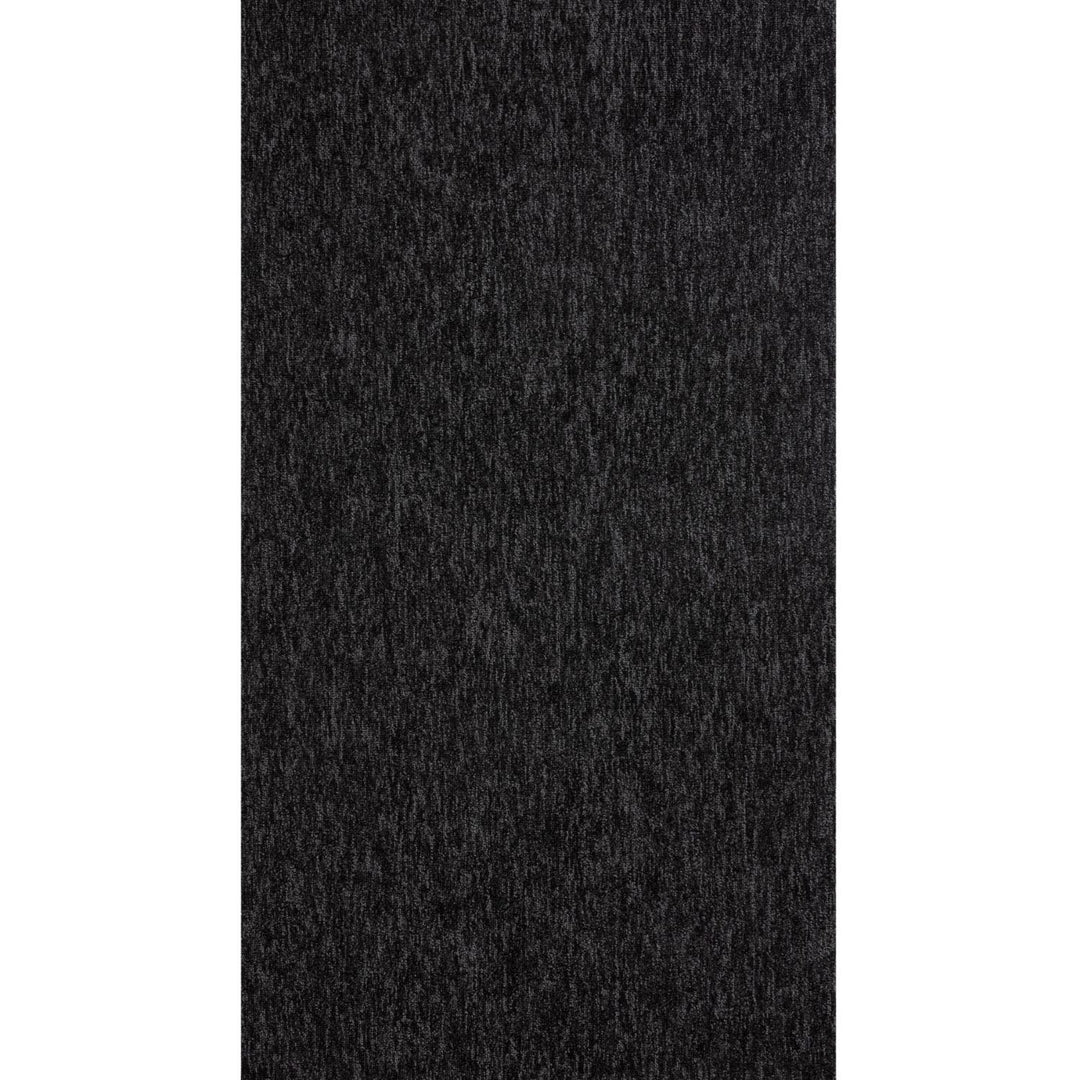 Dark Grey Low Pile Area Rug Plain Design