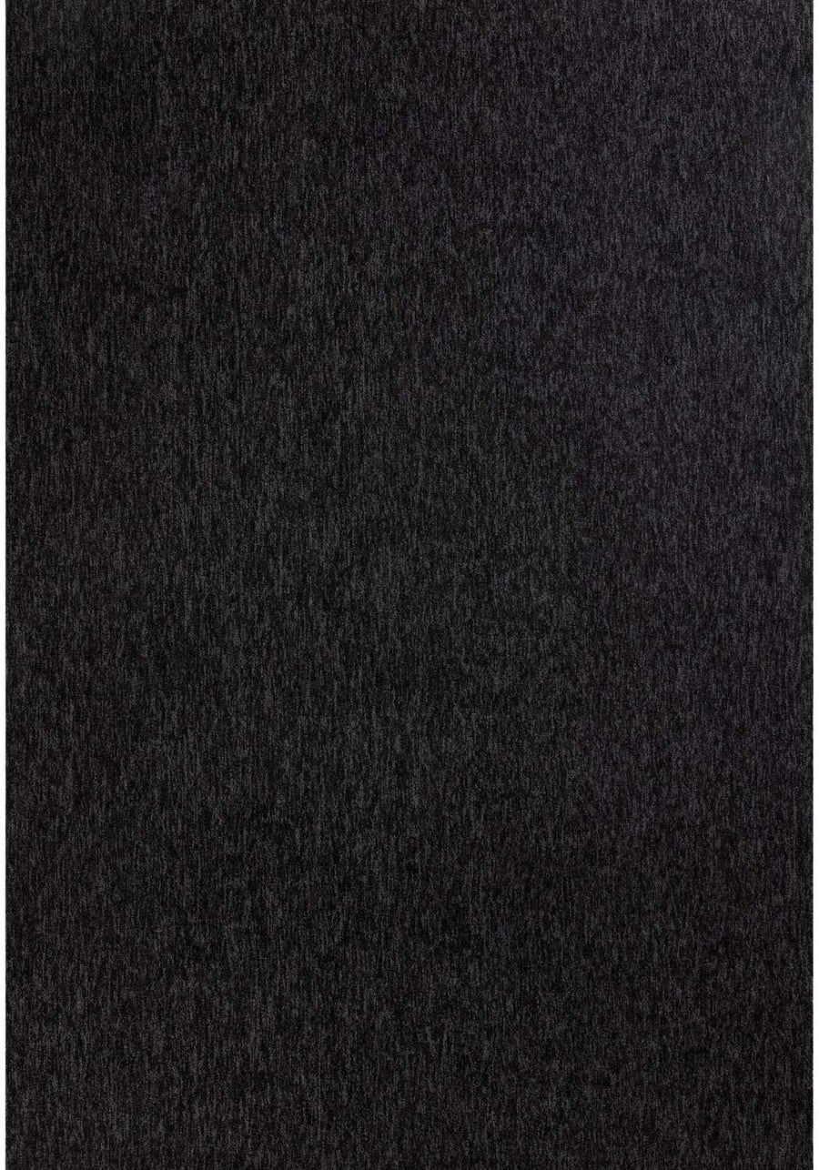 Dark Grey Low Pile Area Rug Plain Design