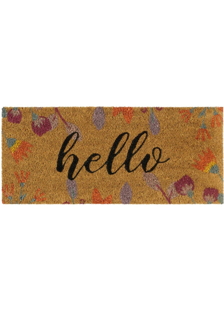 Outdoor Floral Hello Coir Insert (23x53cm)