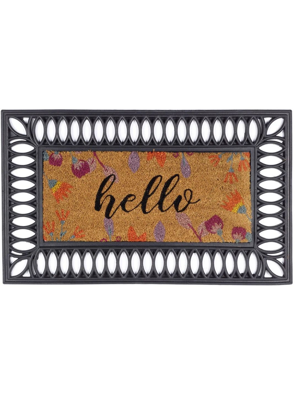 Outdoor Floral Hello Coir Insert (23x53cm)