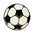 Black and white soccer ball on a white background