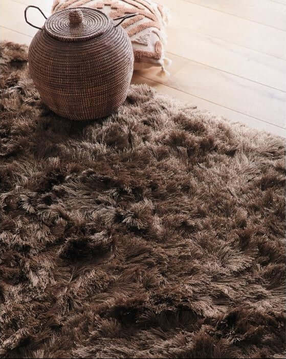 The Rugs Glamour Deluxe Shaggy Rug |Luxurious Shimmer Effect