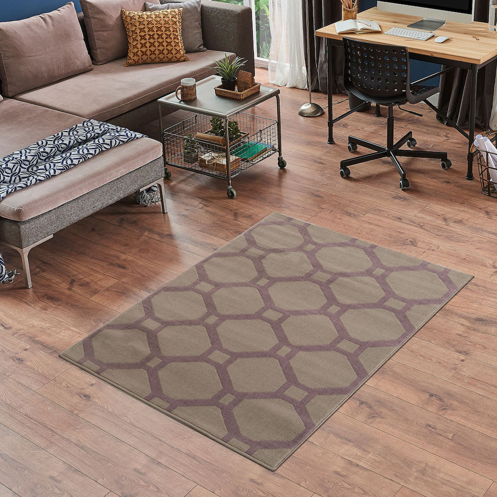 Gustavo Collection Modern Rugs in Brown | 3220b