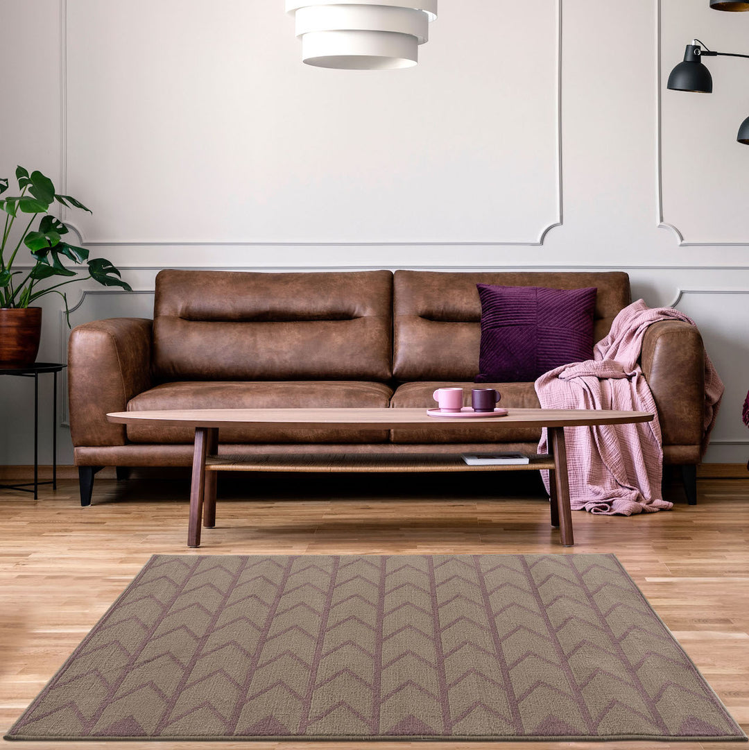 Gustavo Collection Modern Rugs in Brown | 3223b