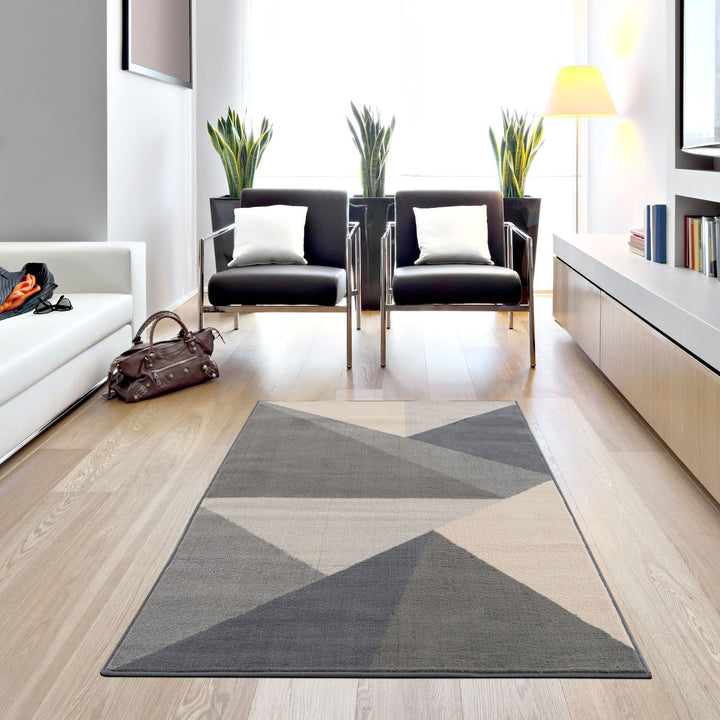 Gustavo Collection Modern Rugs in Grey | 3224g