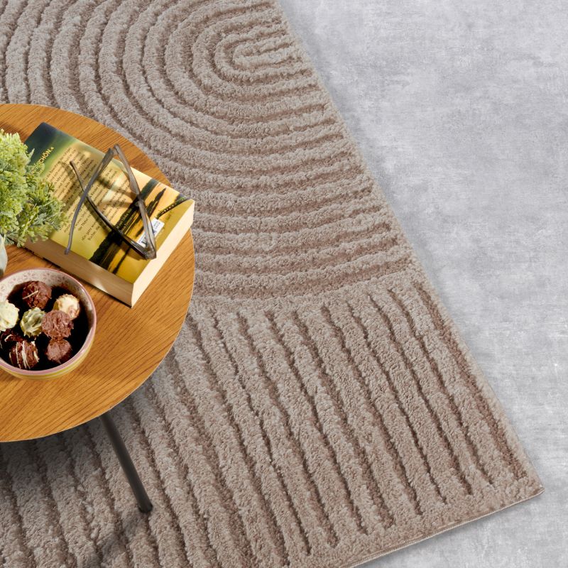 The Rugs High Pile Beige Rug Chappe - Soft Comfort & Style