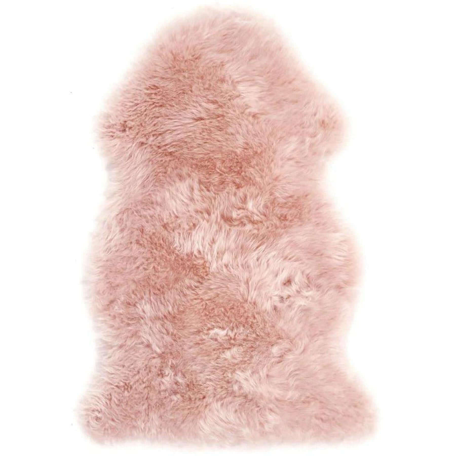 Genuine Rose Sheepskin Faux Fur Rug | Luxurious Home Decor