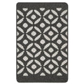 Washable Geometric Dark Grey Mat or Runner
