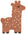 Cute deer-shaped rug with brown and white spots on a white background