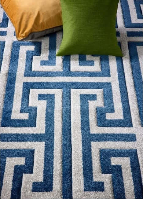 The Rugs Greek Key Blue Rug Geometric Quality Comfort Style
