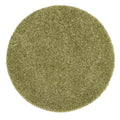Washable Olive Green Shaggy Rug