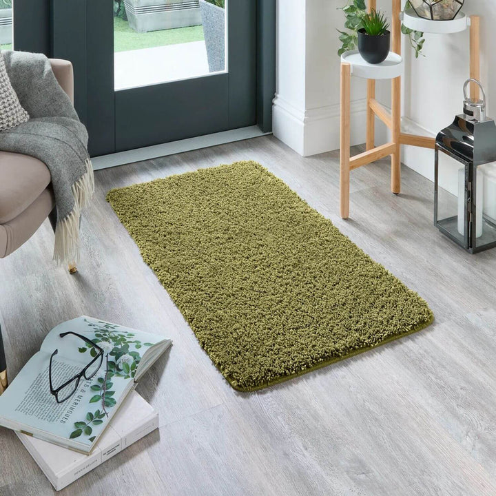 Washable Olive Green Shaggy Rug | Luxurious | The Rugs