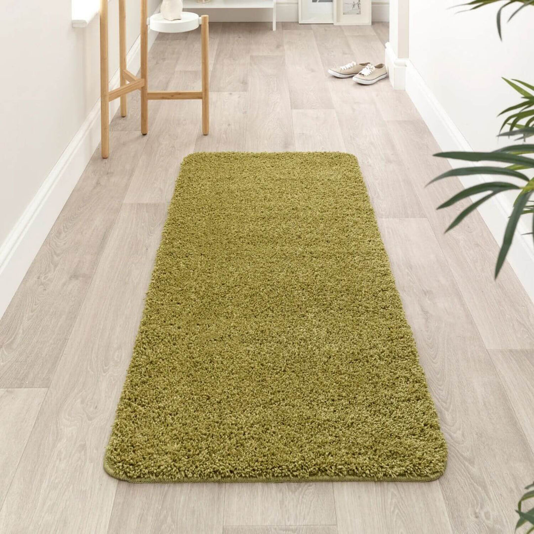 Washable Olive Green Shaggy Rug | Luxurious | The Rugs
