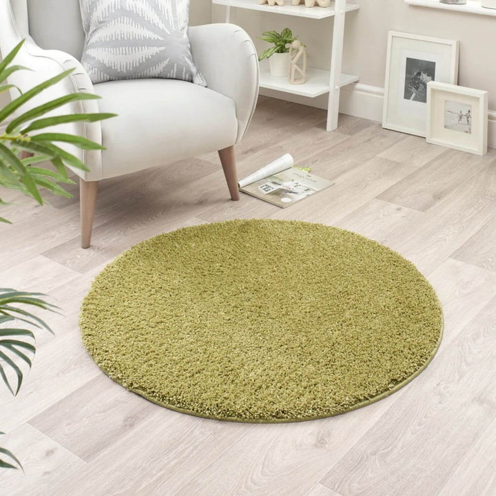 Washable Olive Green Shaggy Rug | Luxurious | The Rugs