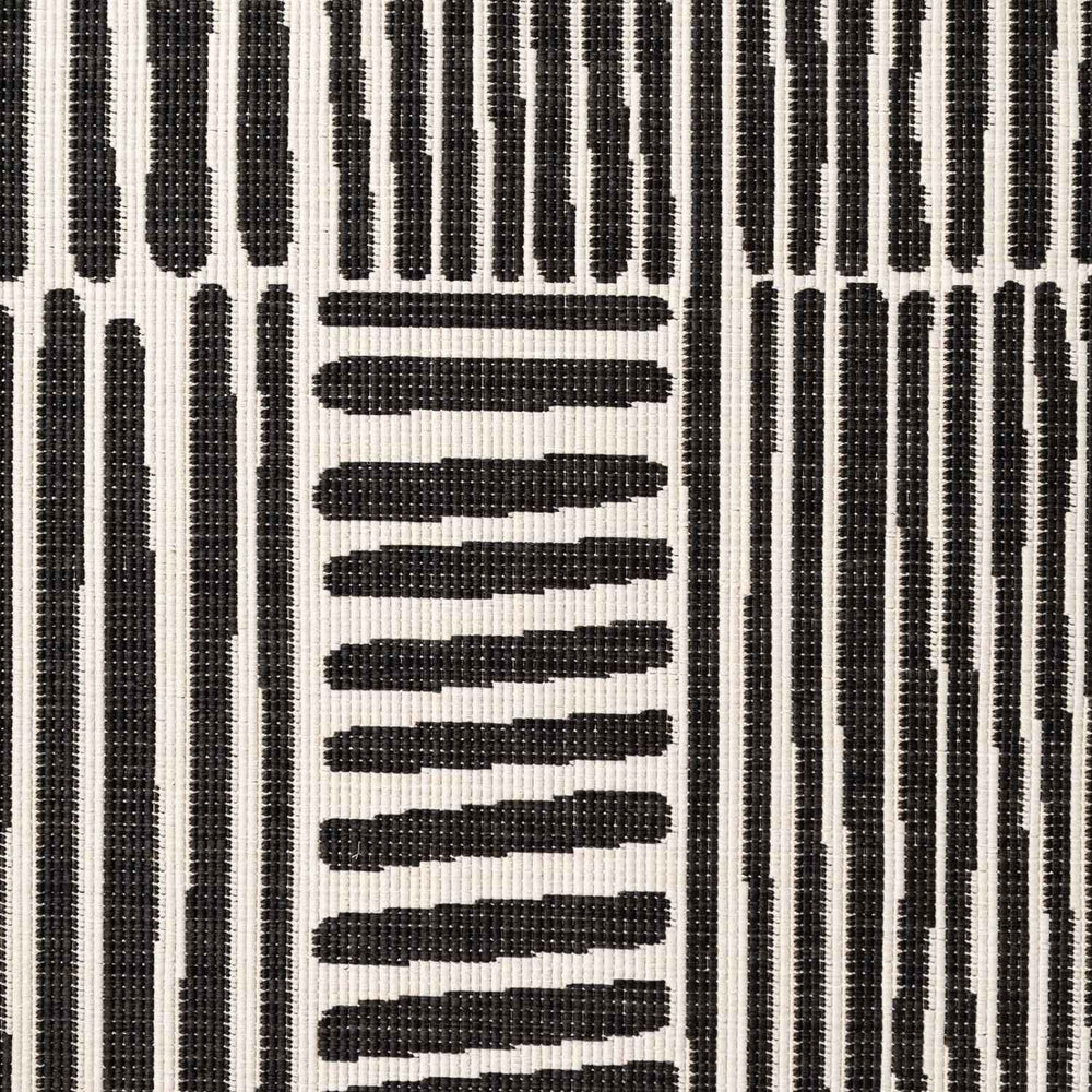 Black and white geometric patterned fabric texture